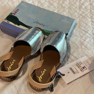Joules silver sandals